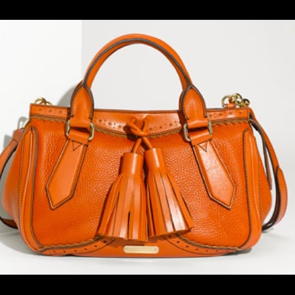 Authentic Burberry Orange Tassel Satchel - Picture 2 of 6